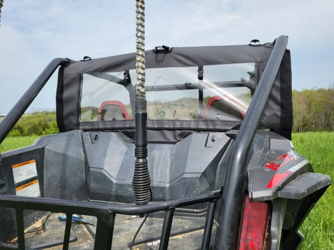 3 Star side x side Honda Talon 1000-2 rear window rear view close up