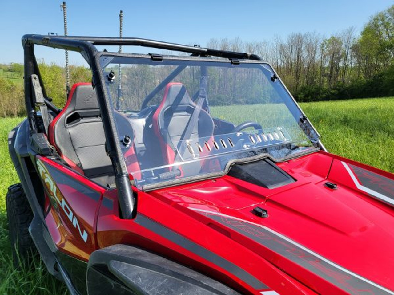 3 Star side x side Honda Talon 1000-2 windshield front and side angle view