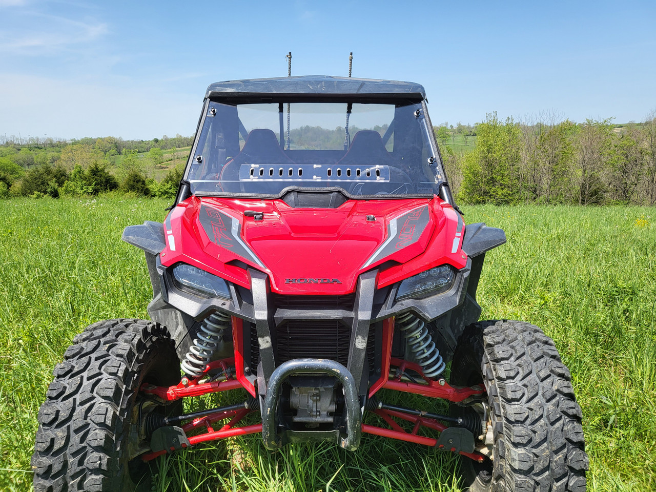 3 Star side x side Honda Talon 1000-2 windshield front view distance