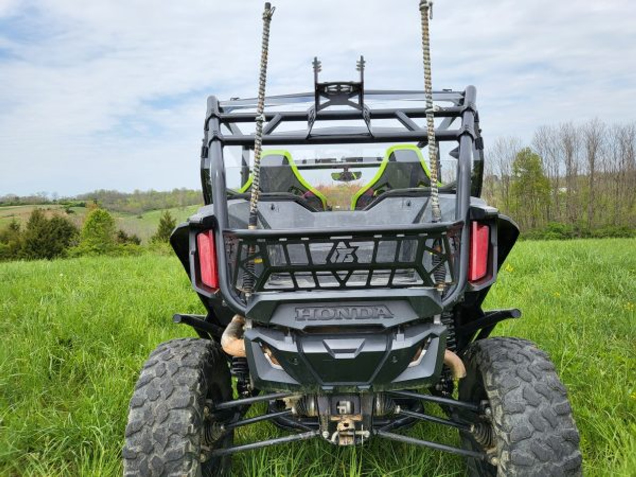 3 Star side x side Honda Talon 1000-4 Lexan rear window rear view