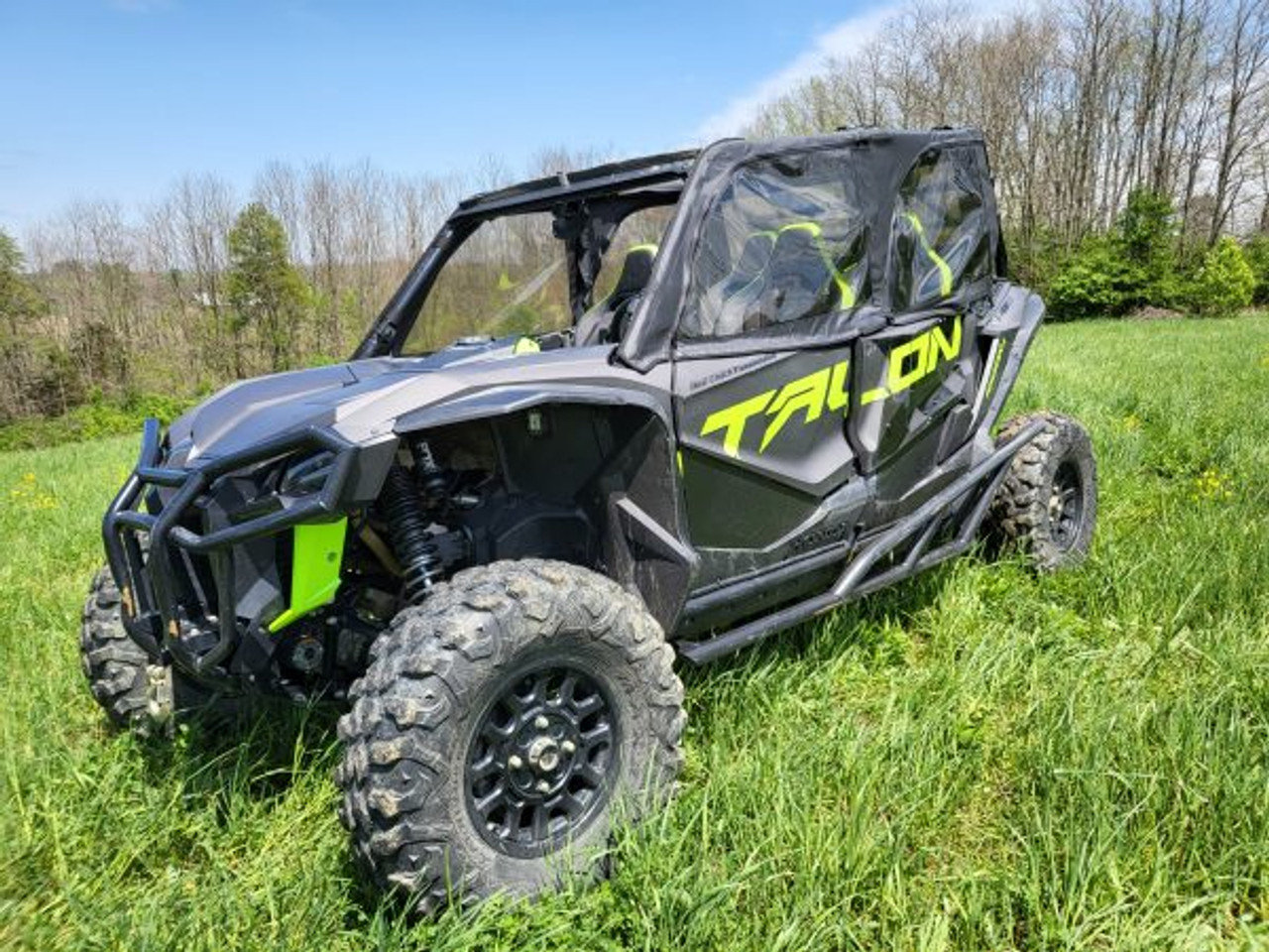 3 Star side x side Honda Talon 1000-4 upper doors and rear window front and side angle view