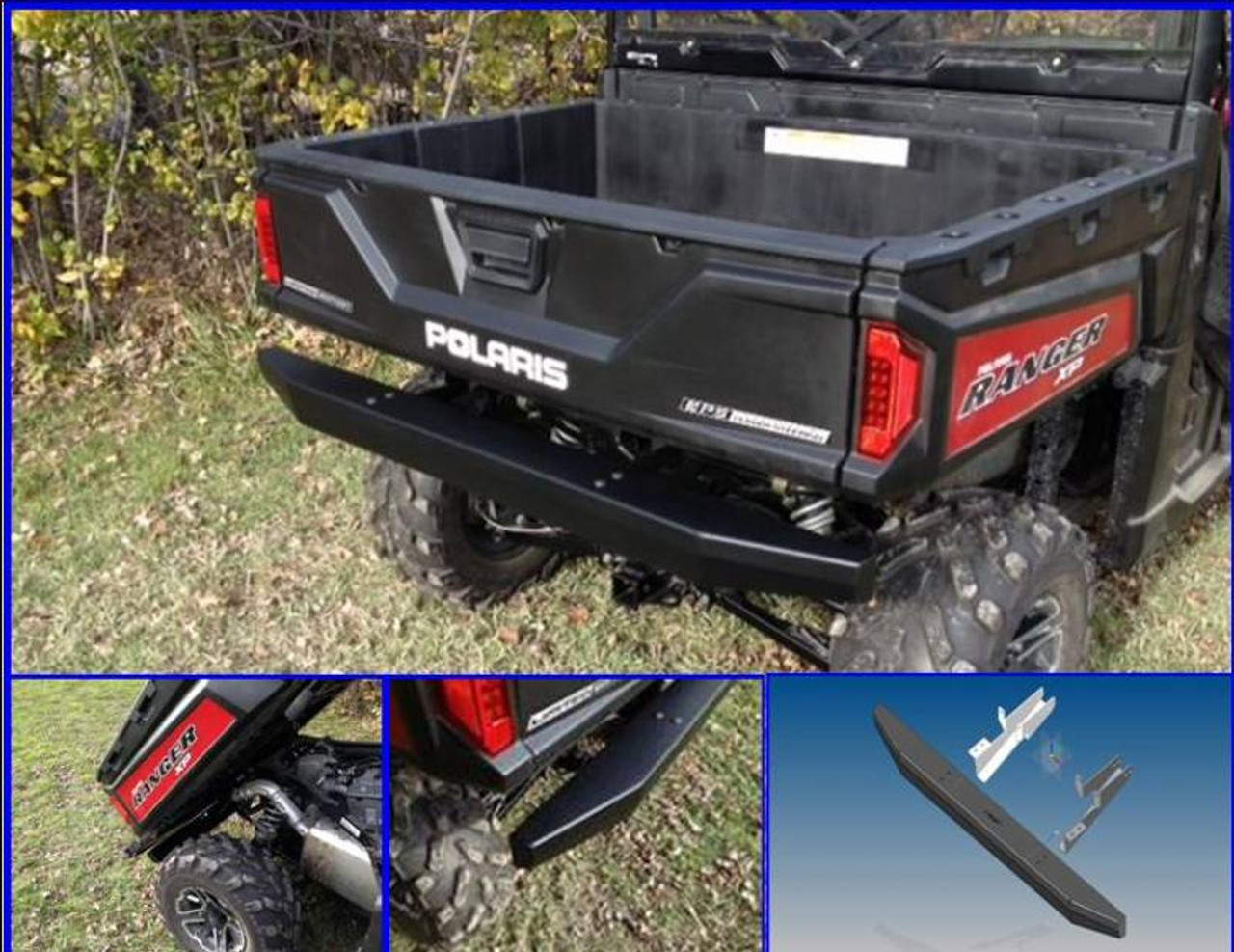 UTV Side X Side Polaris Ranger 570/XP900/XP1000 Rear Bumper