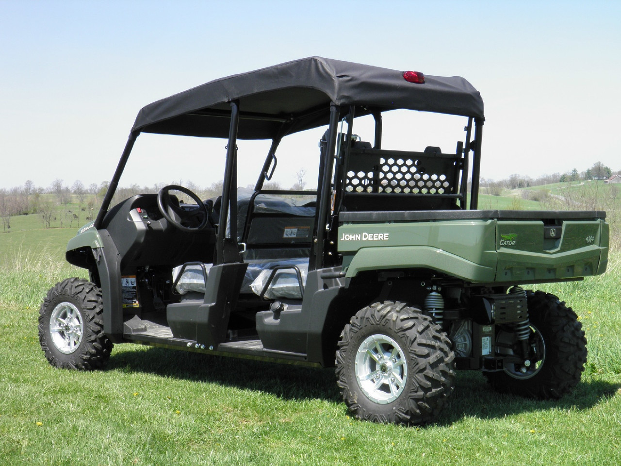 3 Star side x side John Deere Gator UXV 550/560/590 S4 soft top rear and side angle view