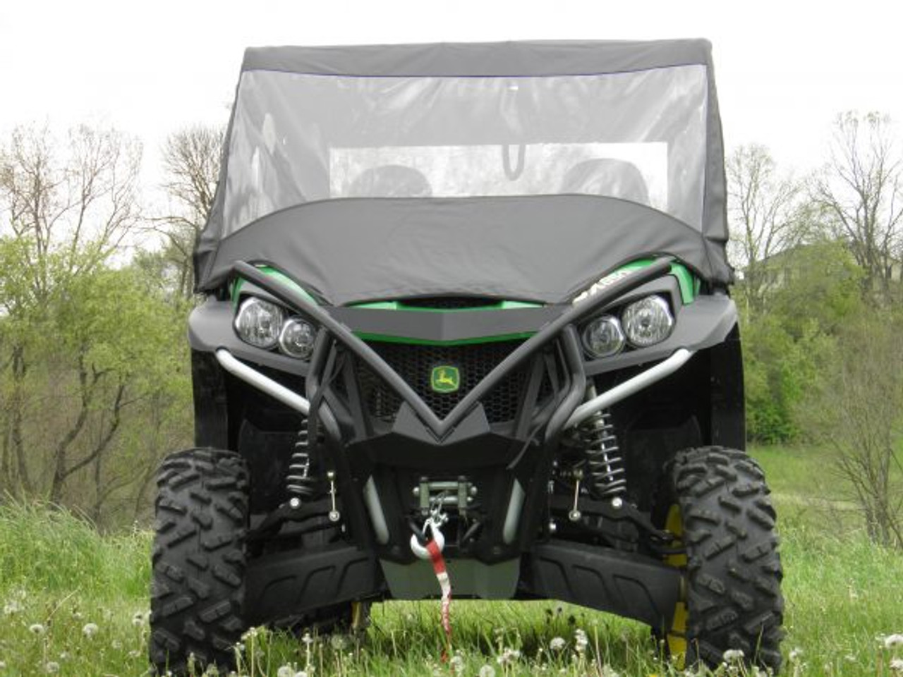 John Deere Gator RSX 850/860 Full Cab Enclosure with Vinyl Windshield front view