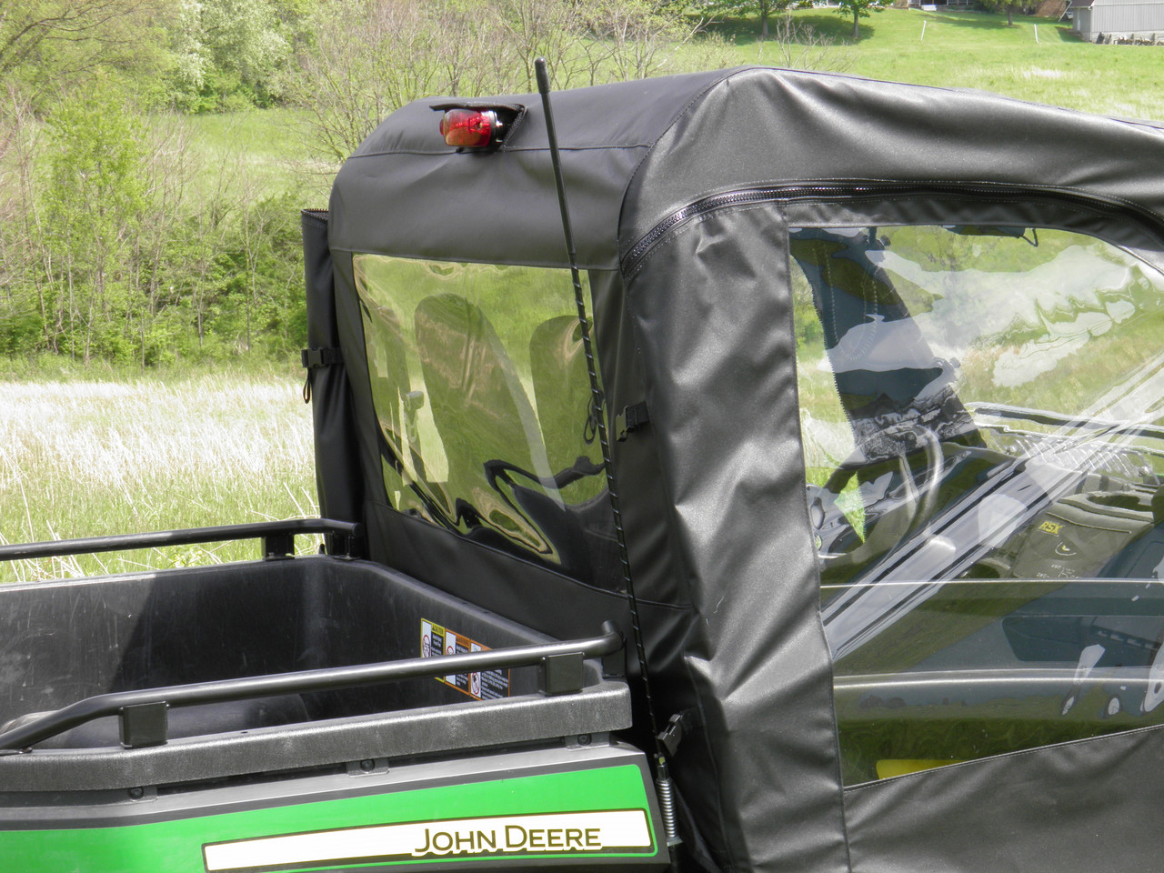 John Deere Gator RSX 850/860 Full Cab Enclosure for Hard Windshield rear and side angle view close up