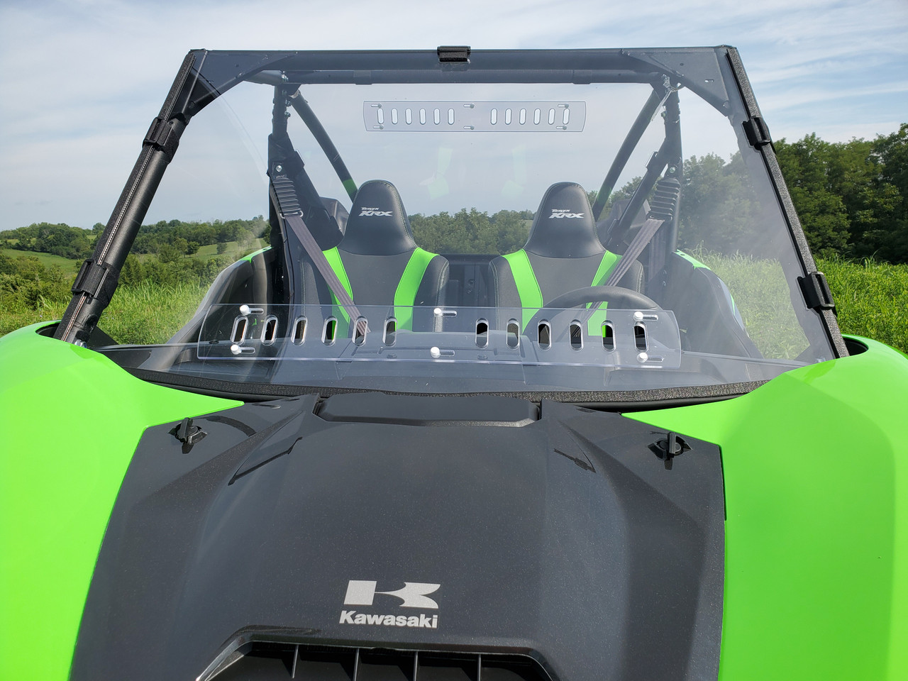 Kawasaki Teryx KRX 1-Piece Windshield front view