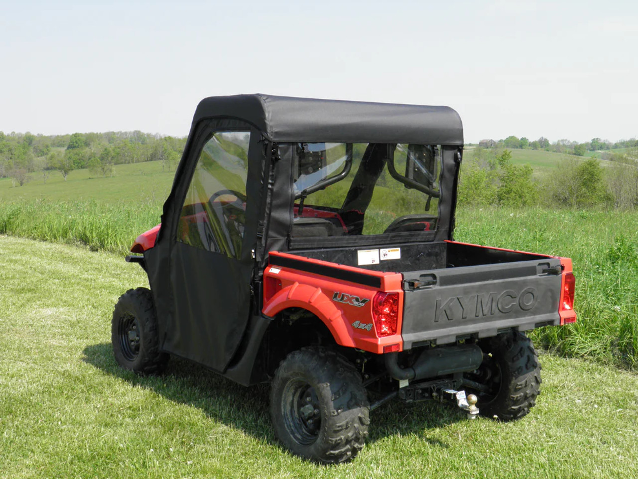 Kymco 500/500i Full Cab Enclosure with Vinyl Windshield Rear/Side View