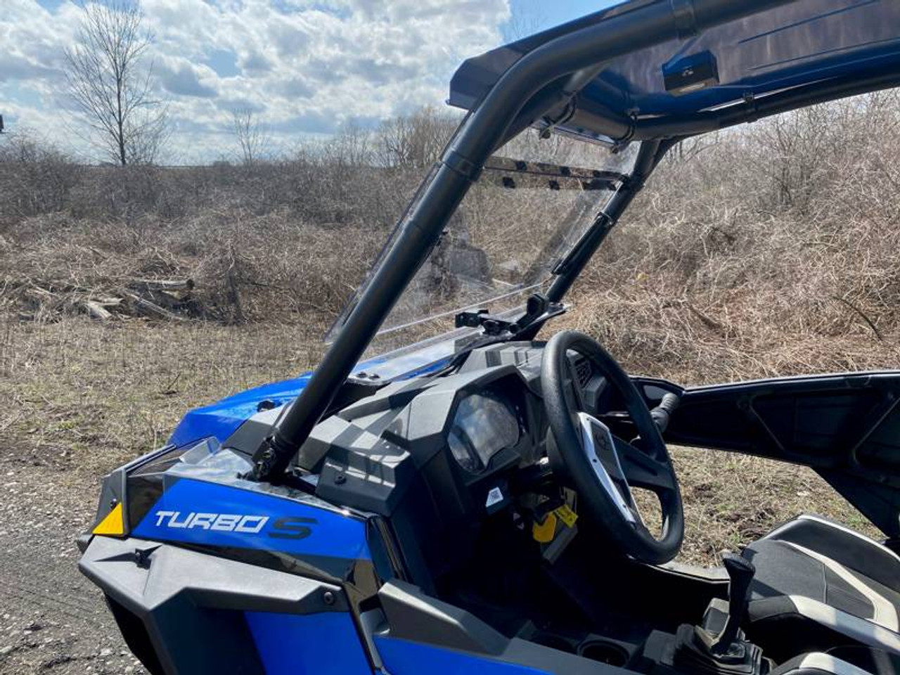 Side X Side UTV Polaris RZR Turbo S Scratch Resistant Flip Up Windshield