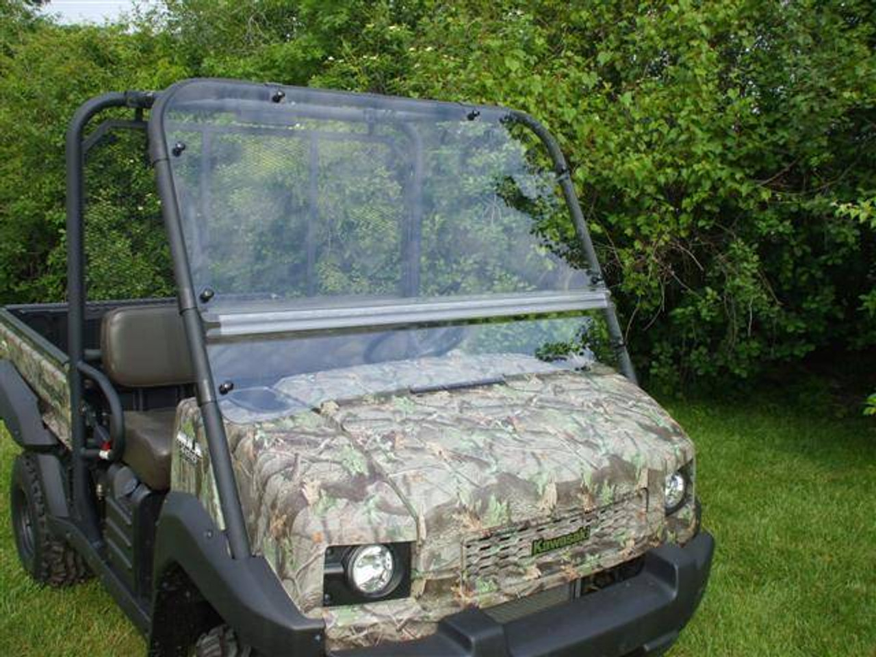 Side X Side UTV Kawasaki Mule 4010 Scratch Resistant Flip-Up Windshield