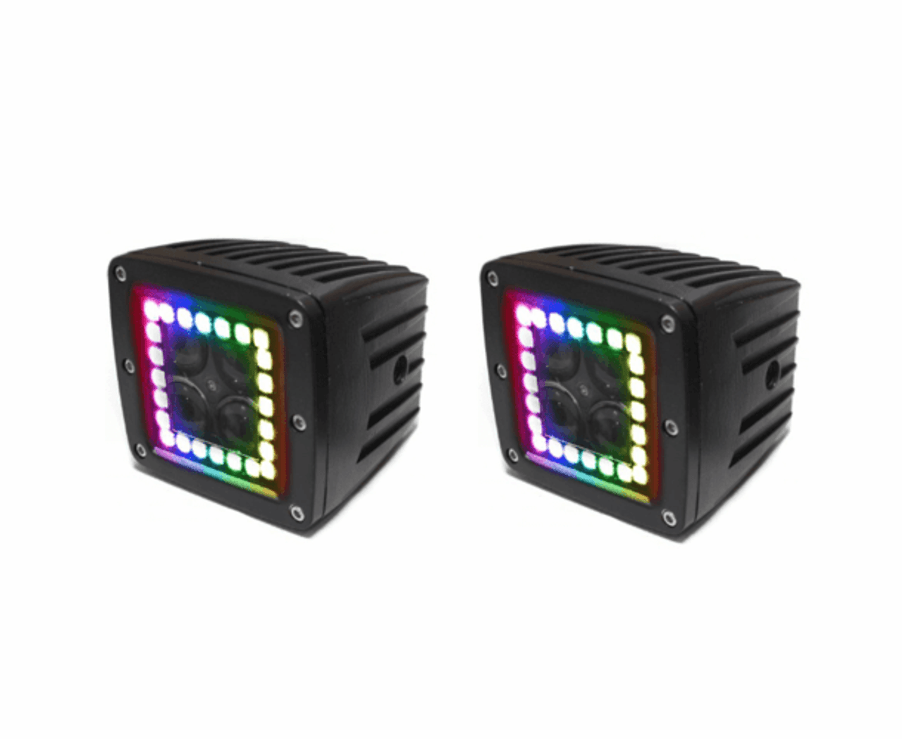 UTV Side X Side 3 Inch ColorADAPT Series RGB-Halo LED Cube Light