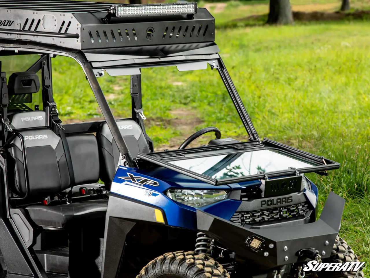 Side X Side UTV Polaris Ranger XP 570 Flip Down Glass Windshield