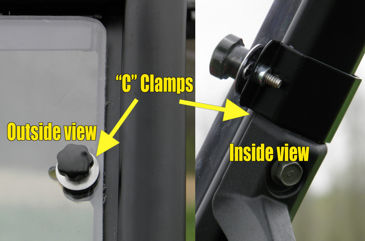 3 Star side x side Can-Am Maverick Sport windshield C-clamps
