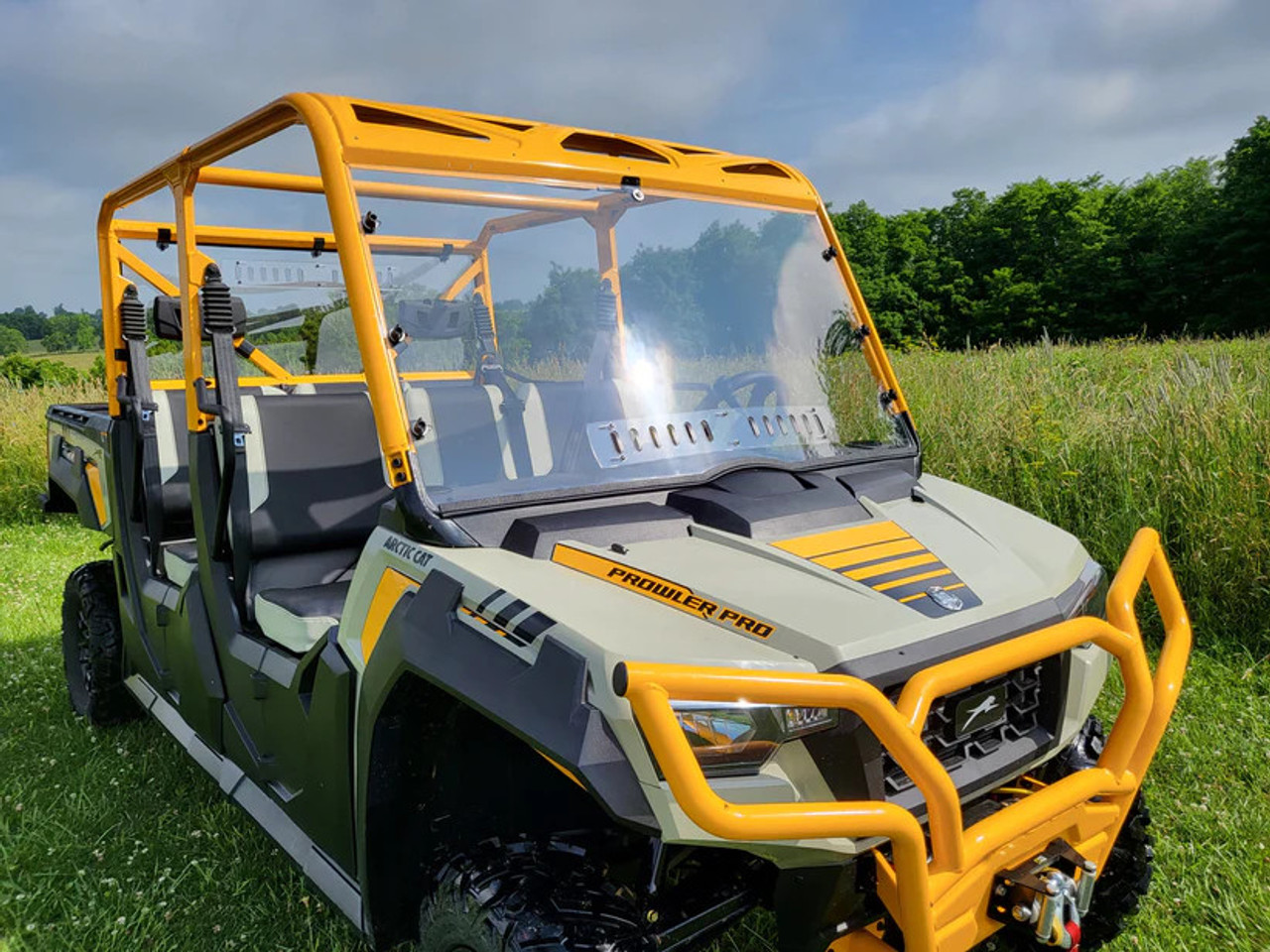 Tracker Off Road 800 Crew Windshield front corner view