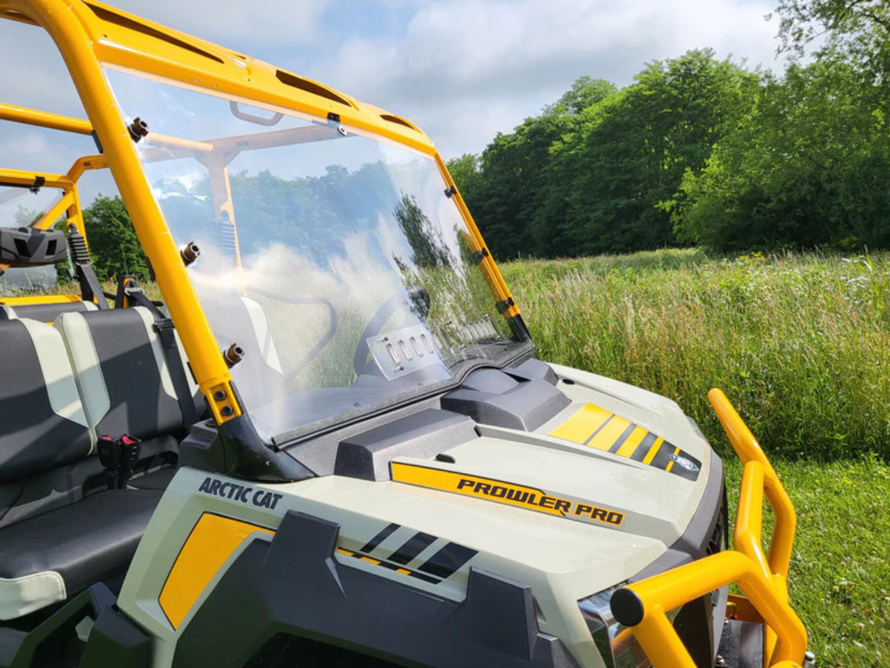 Tracker Off Road 800 Crew Windshield angle view