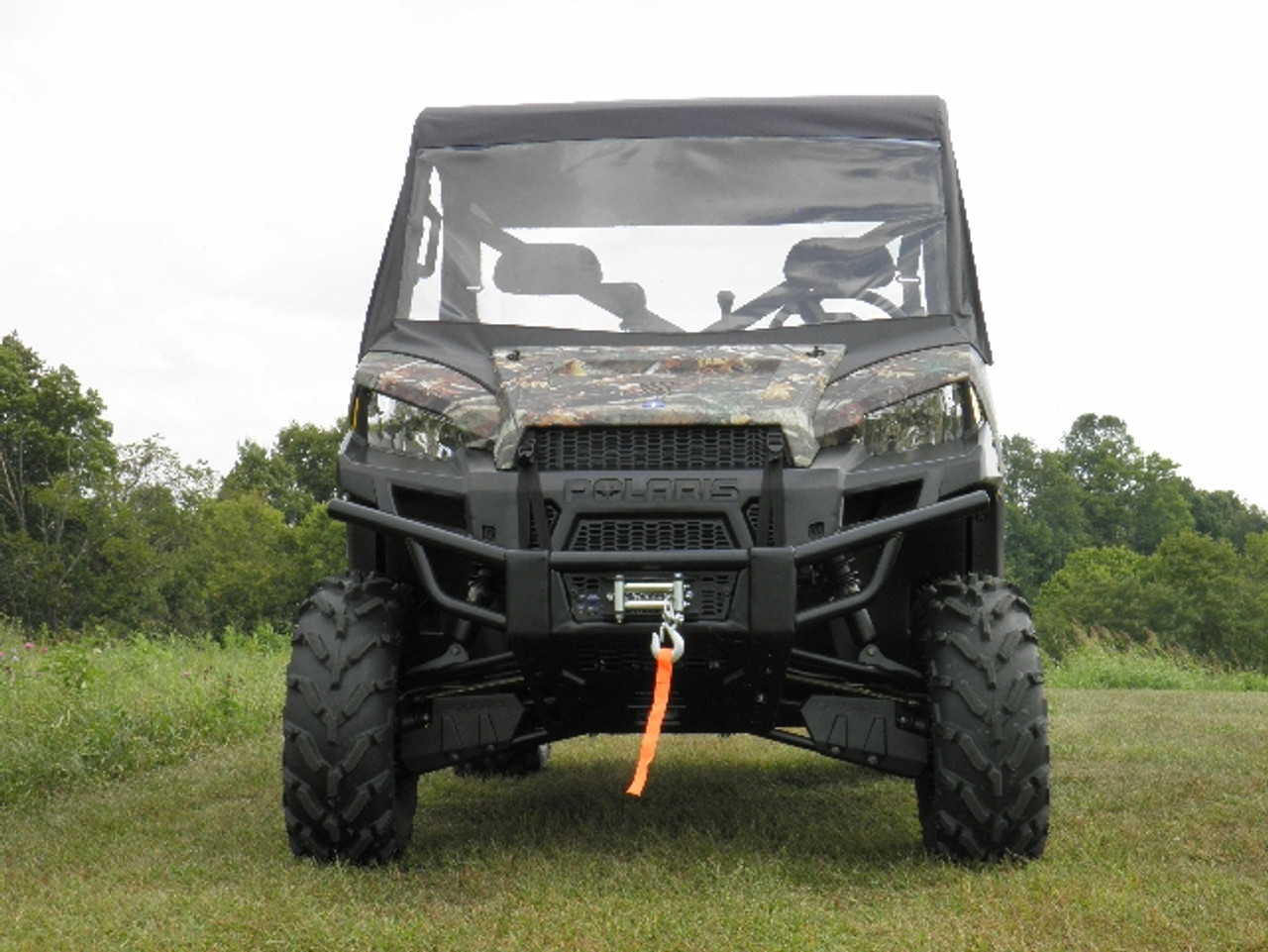 3 Star side x side Polaris Ranger XP900 570 XP570 XP1000 1000 soft full cab enclosure with vinyl windshield front view