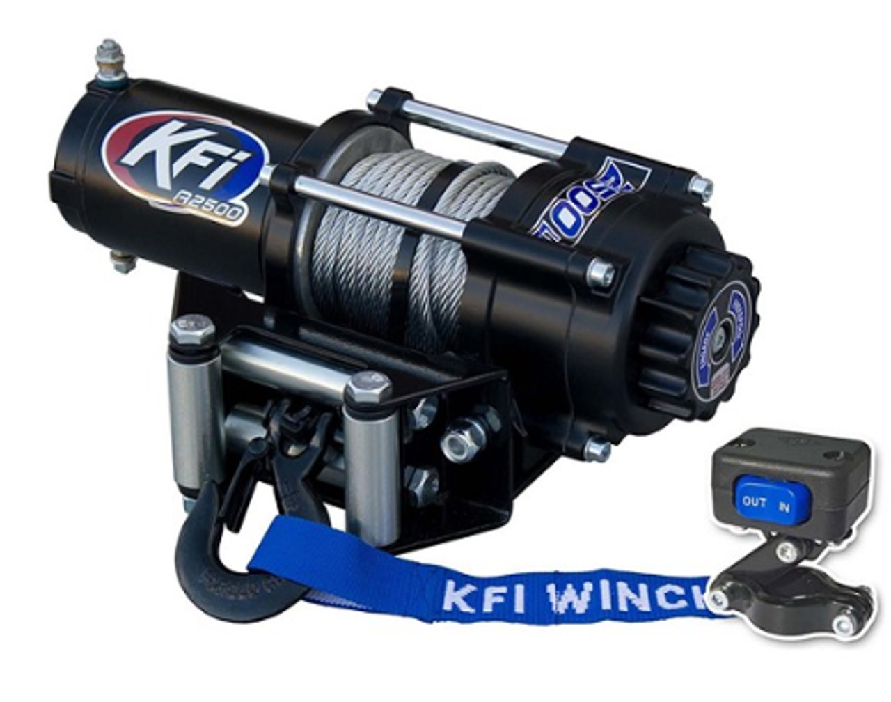 KFI 2500 LB Steel Cable Winch