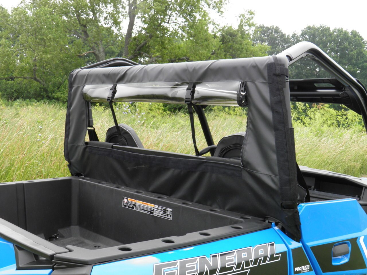 Polaris General soft back panel rear and side angle view