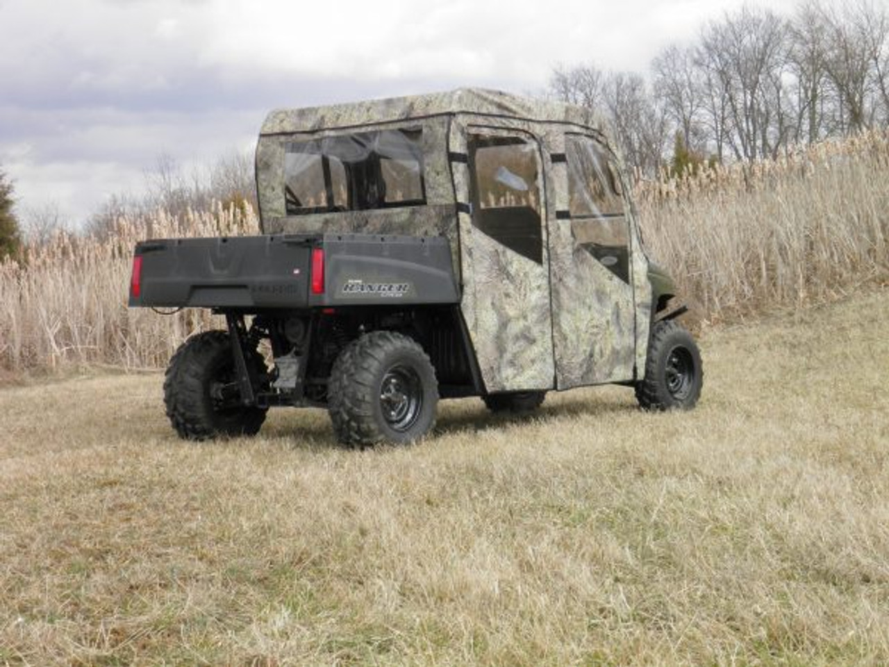 3 Star side x side Polaris Ranger Mid-Size Crew 500/570 full cab enclosure side and rear angle view