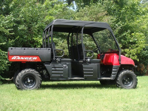 3 Star side x side Polaris Ranger Crew 700 vinyl windshield and top side view