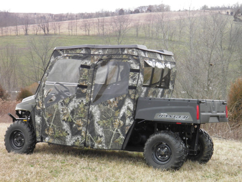3 Star side x side Polaris Ranger Crew 570-6/800 full cab enclosure side angle view