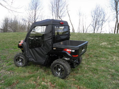 Full cab enclosure with vinyl windshield side and rear view