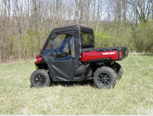 3 Star side x side can-am defender doors and rear window side view