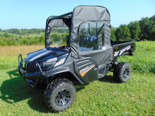 3 Star side x side Kubota RTV XG850 soft doors side and front angle view