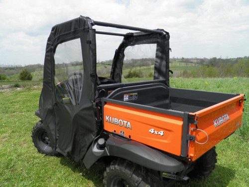 3 Star side x side Kubota RTV 400/500/520 soft doors side and rear angle view