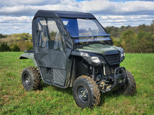 3 Star side x side Honda Pioneer 500/520 full cab enclosure front and side angle view