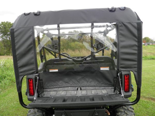 Honda Pioneer 1000-5 and 1000-6 soft back canvas panel rear view close up
