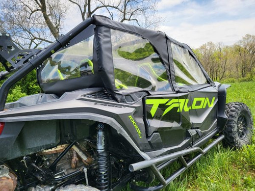 3 Star side x side Honda Talon 1000-4 upper doors and rear window side and rear angle view