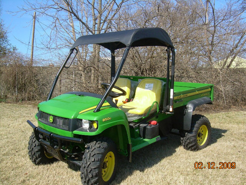 3 Star side x side John Deere HPX/XUV soft top front and side angle view