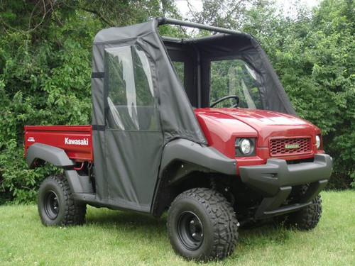 3 Star side x side Kawasaki Mule 4000/4010 doors and rear window front and side angle view