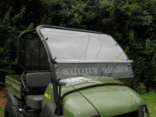 3 Star Kawasaki Mule SX two piece polycarbonate windshield with optional scratch resistance