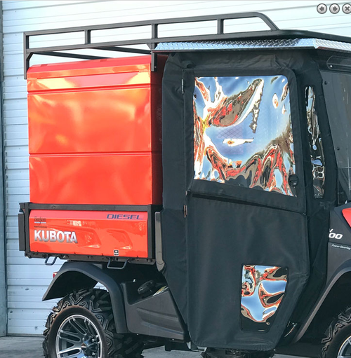 Side X Side UTV Utility Bed Cap w/ Rear Cabinet Double Doors Kubota RTV-X Series