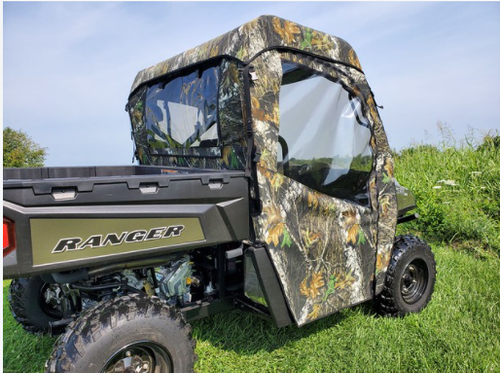 3 Star side x side Polaris Ranger 570 soft full cab enclosure side and rear angle view