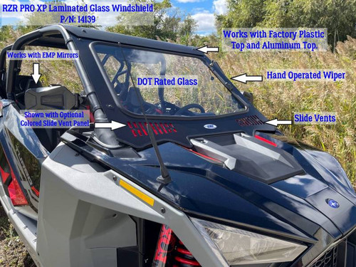 Side X Side UTV Polaris RZR PRO XP/Turbo R Glass Windshield