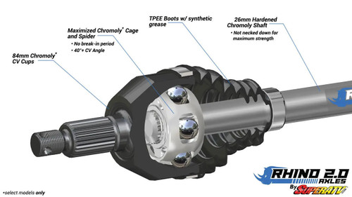 Side X Side UTV Yamaha YXZ Rhino 2.0 Heavy Duty Axle