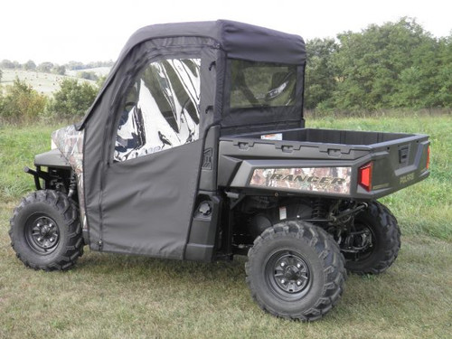 3 Star side x side Polaris Ranger XP900 570 XP570 XP1000 1000 soft full cab enclosure side and rear angle view