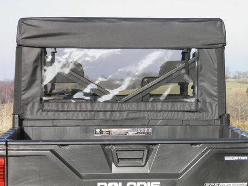 3 Star side x side Polaris Ranger XP570 XP900 XP1000 1000 Soft Back Panel Rear Window close-up view