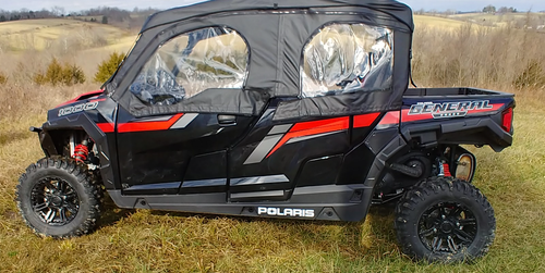 3 Star side x side Polaris General Crew doors and rear window side view