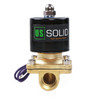 1/2" Brass Solenoid Valve 12V DC (Air, Water, Fuel) Normally Closed, VITON Gasket