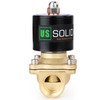 3/4" Brass Electric Solenoid Valve 220V AC G Thread N.C. Air Water Fuel VITON