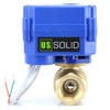 U.S. Solid 1/2" Brass Motorized Ball Valve 220V AC (85-265 V AC) DN15 Electrical Ball Valve, 2 Wire Auto Return Setup