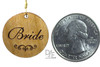 Closeup of Bride Charm by Design Imagery Engraving
