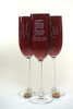 First Day, Yes Day, Best Day Crystal Champagne Flutes with Handcrafted Charms by Design Imagery Engraving