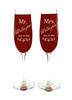 Toasting Flutes with name engraved at an angle to allow for beautiful placement of longer names by Design Imagery Engraving