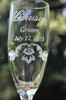 Damask art on Champagne Flute by Design Imagery Engraving
