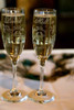 Photo of Design Imagery Engraving Flutes at a Wedding