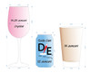 14.25 oz Crystal Wine Glass and 14 oz heavy based Beer Glass compared to a Standard Soda Can by Design Imagery Engraving